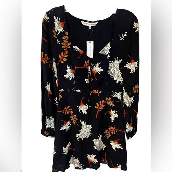 Cupcakes & Cashmere London Ink Fall Floral Dress 2 - Picture 5 of 5